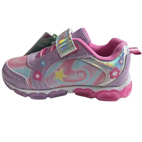 Disney shoes for girls sneakers with LED light without laces Pink Size 7 (15cm) - Picture 12 of 16